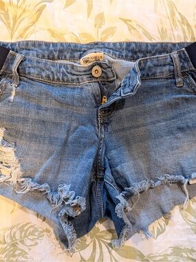 Indigo Blue Light Blue Maternity Denim Shorts